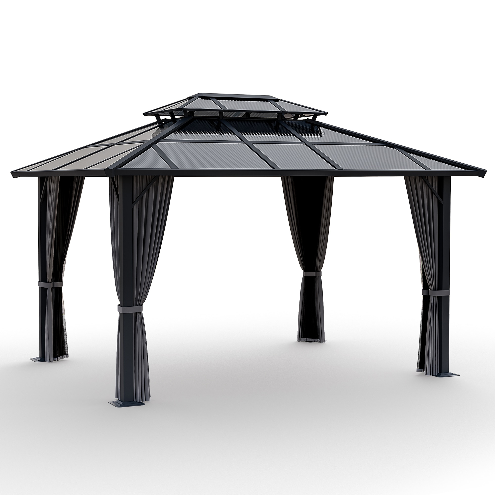  EL-ZPYGS-H-WL3 10-ft x 12-ft Gray Rectangle Hardtop Roof