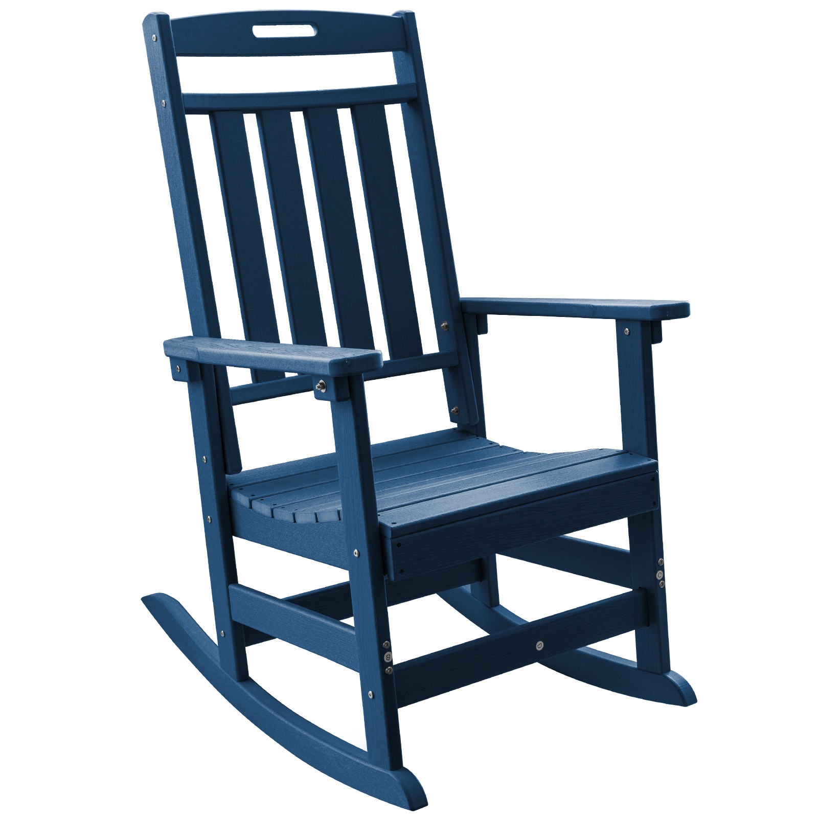 Upland YYRC-NB1 rocking chair Navy Blue HDPE Frame Rocking Chair with Blue Solid Seat