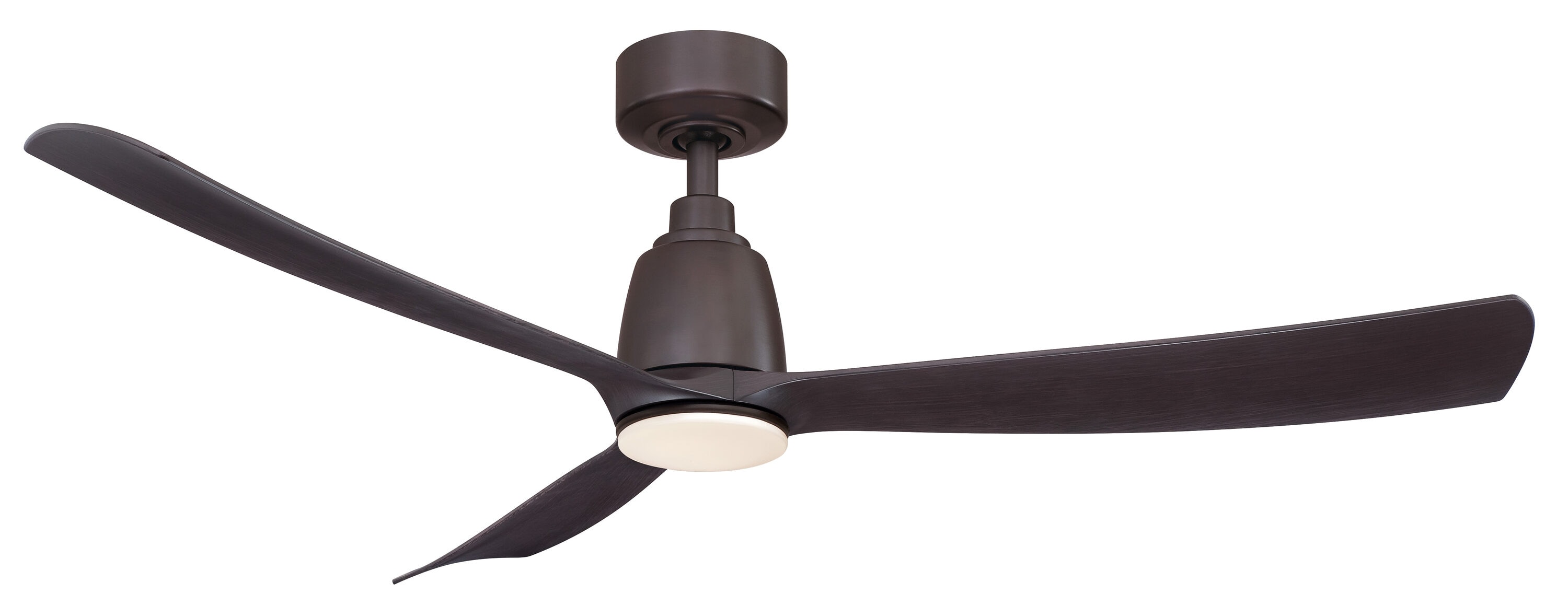 Fanimation Kute 52-in Brushed Satin Brass with Matte White Blades Color-changing Integrated LED Indoor/Outdoor Smart Propeller Ceiling Fan with Light and Remote (3-Blade) FPD8534BS-LK Sansujyuku sansujyuku.com