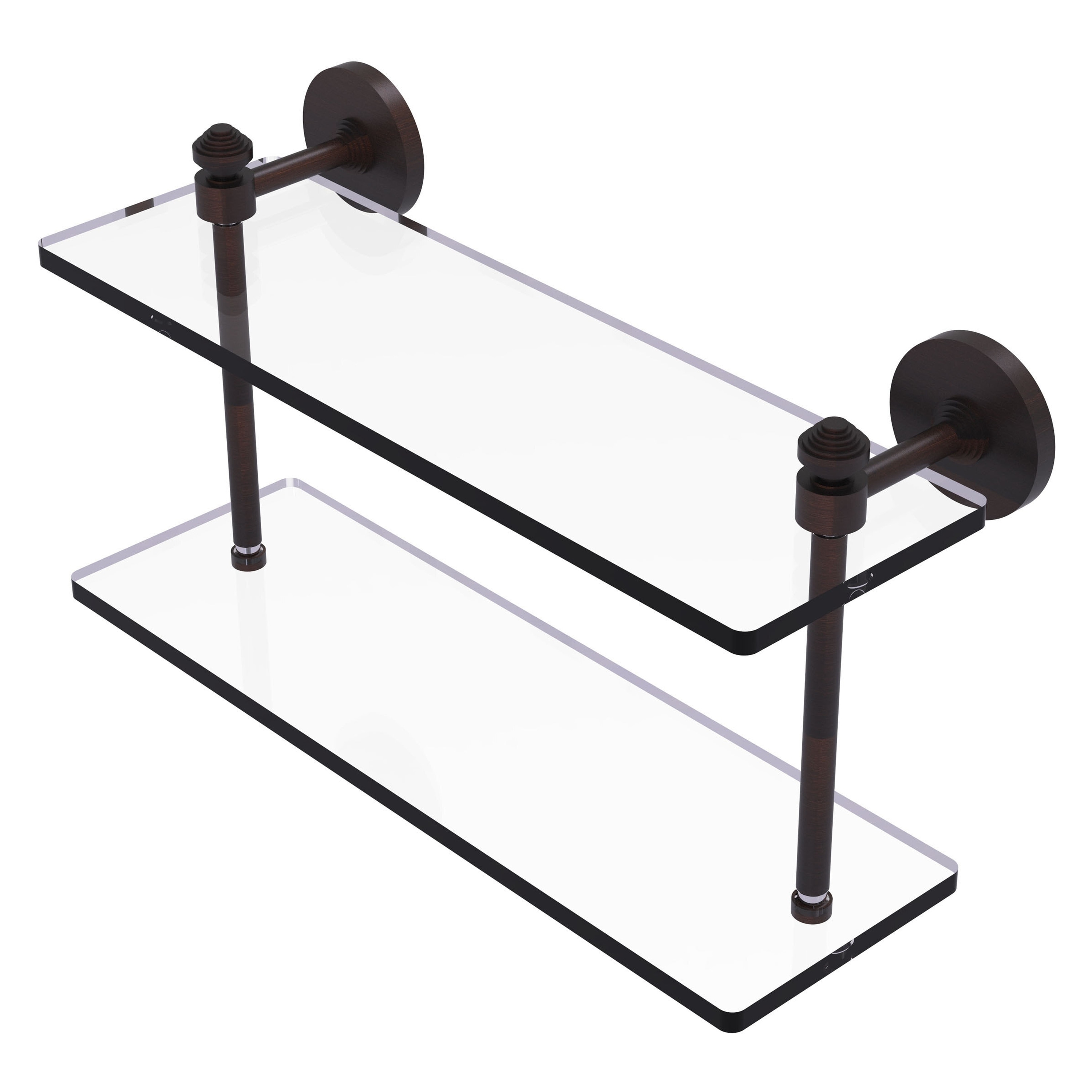 Allied Brass SB-2/16-VB Southbeach Venetian Bronze 2 -Tier Wall mount Bathroom Shelf ( 16-in x 8-in x 5-in )