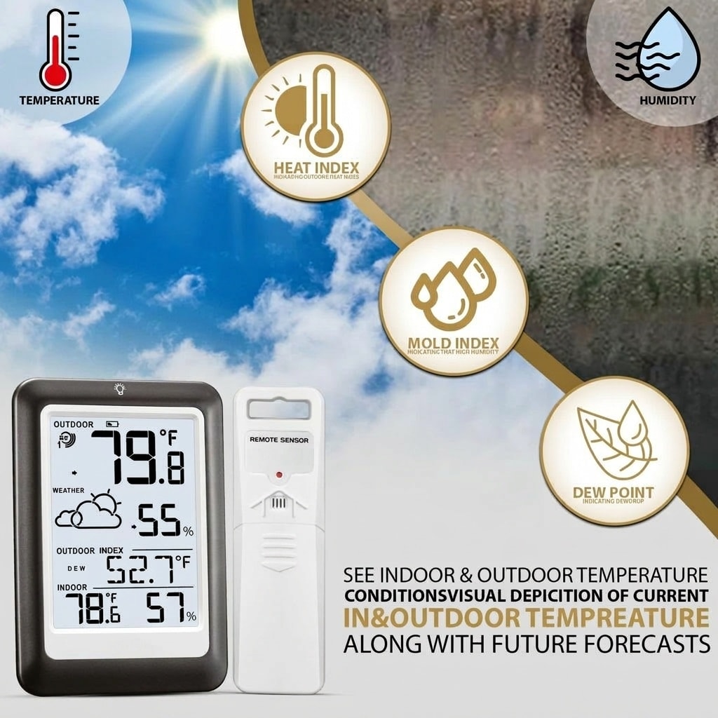Justincity L05JT10062 Thermometer-Clock - View #3