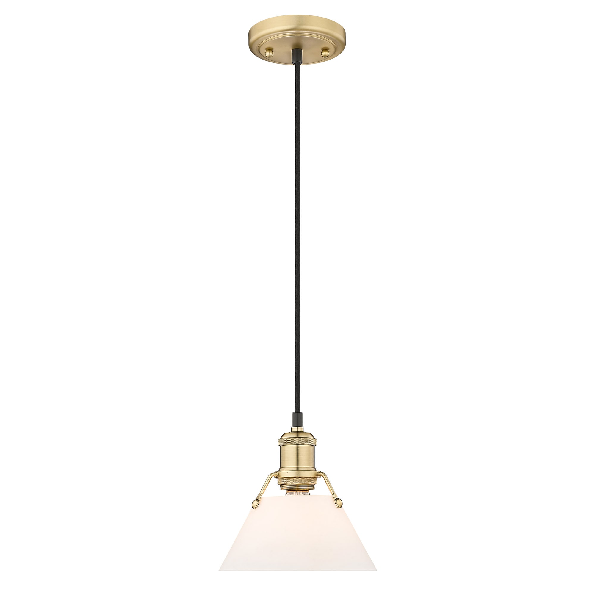 Orwell Mini Pendant in Brushed Champagne Bronze with Opal Glass