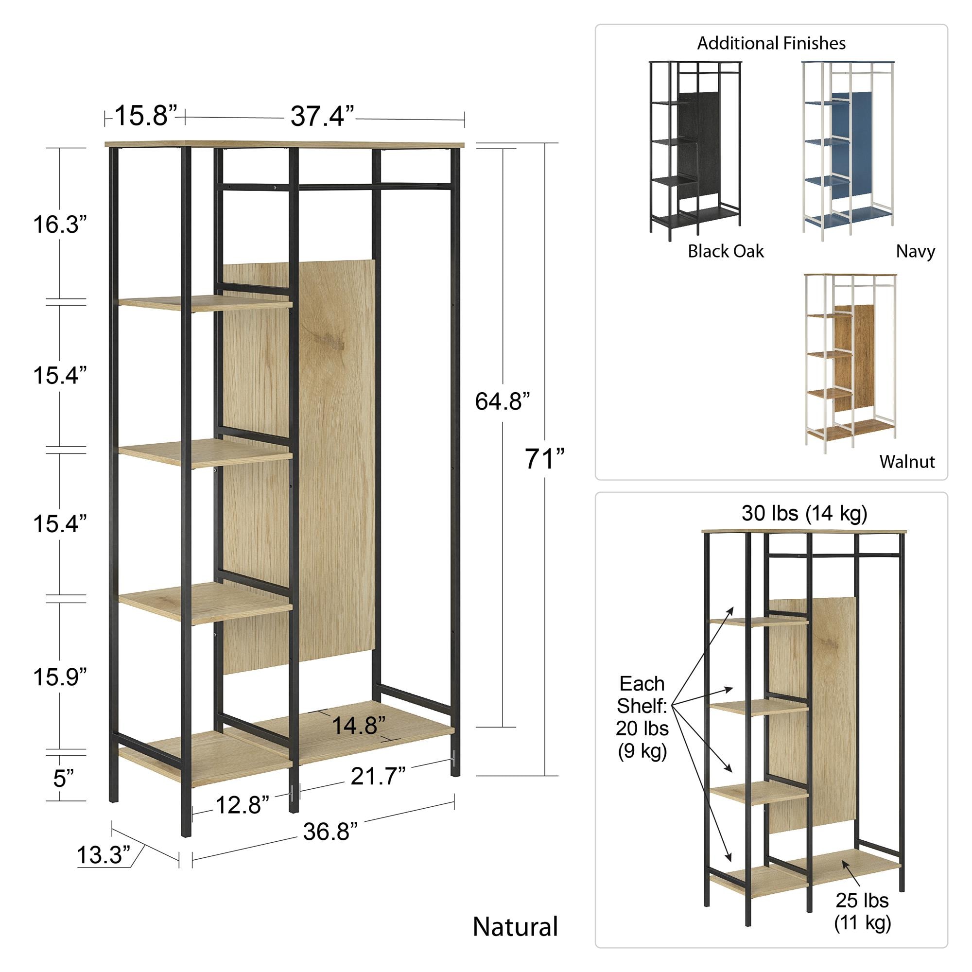 Ameriwood Home Modine Navy Steel Clothing Rack at Lowes.com