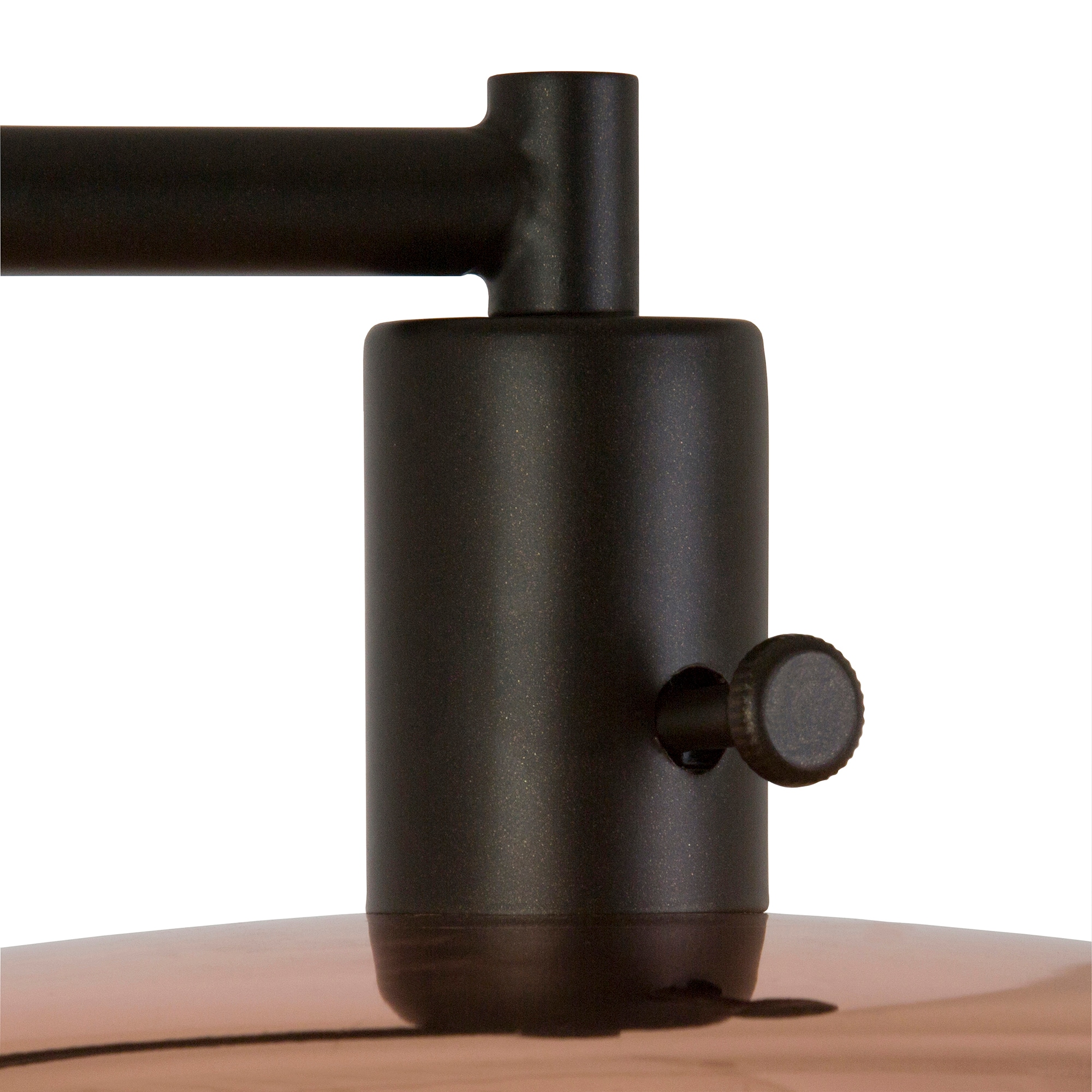 Sleek Industrial Elegance Bronze Floor Lamp with Polished Copper Shade