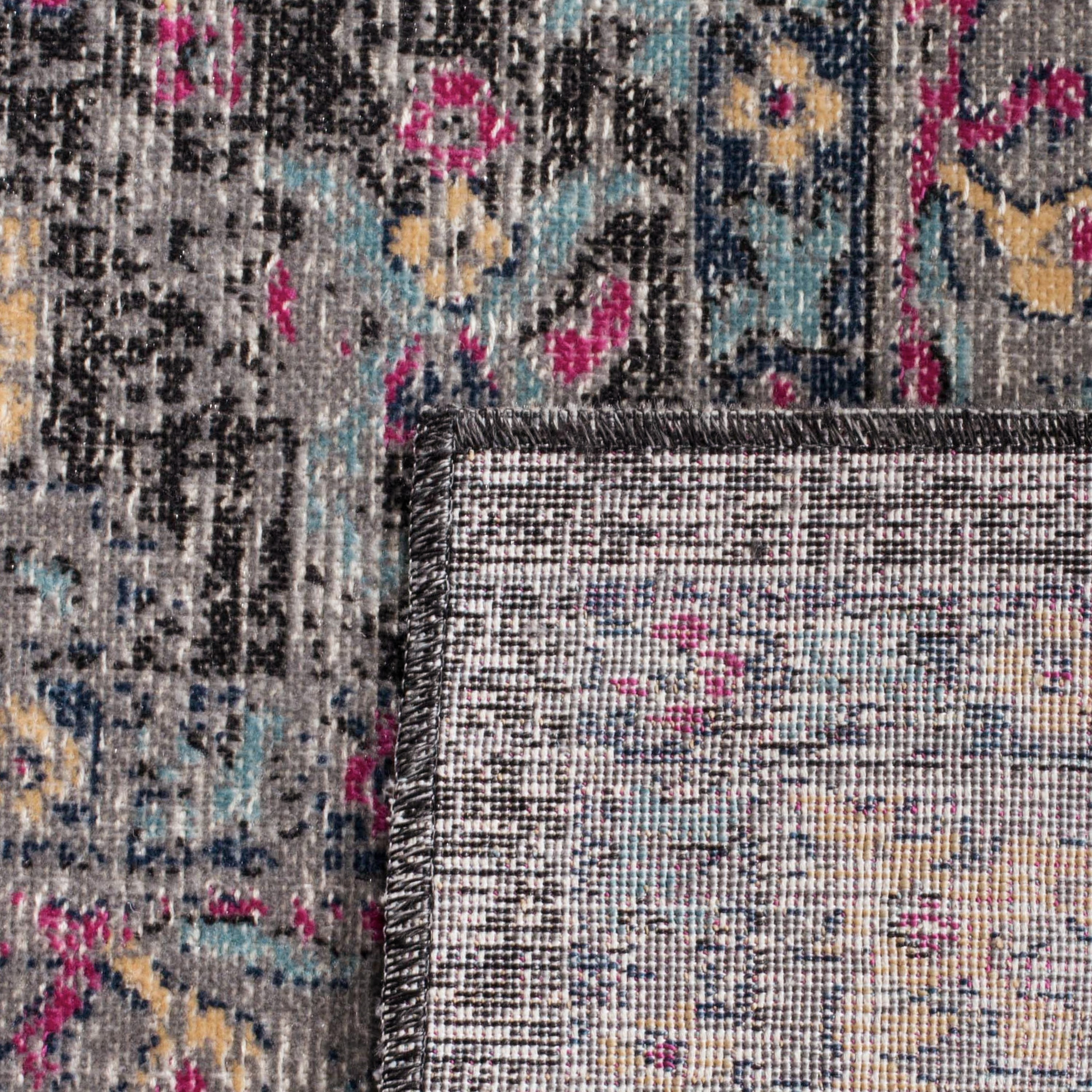 Blaze 5' x 7' Black and Light Grey Cotton Oriental Rug