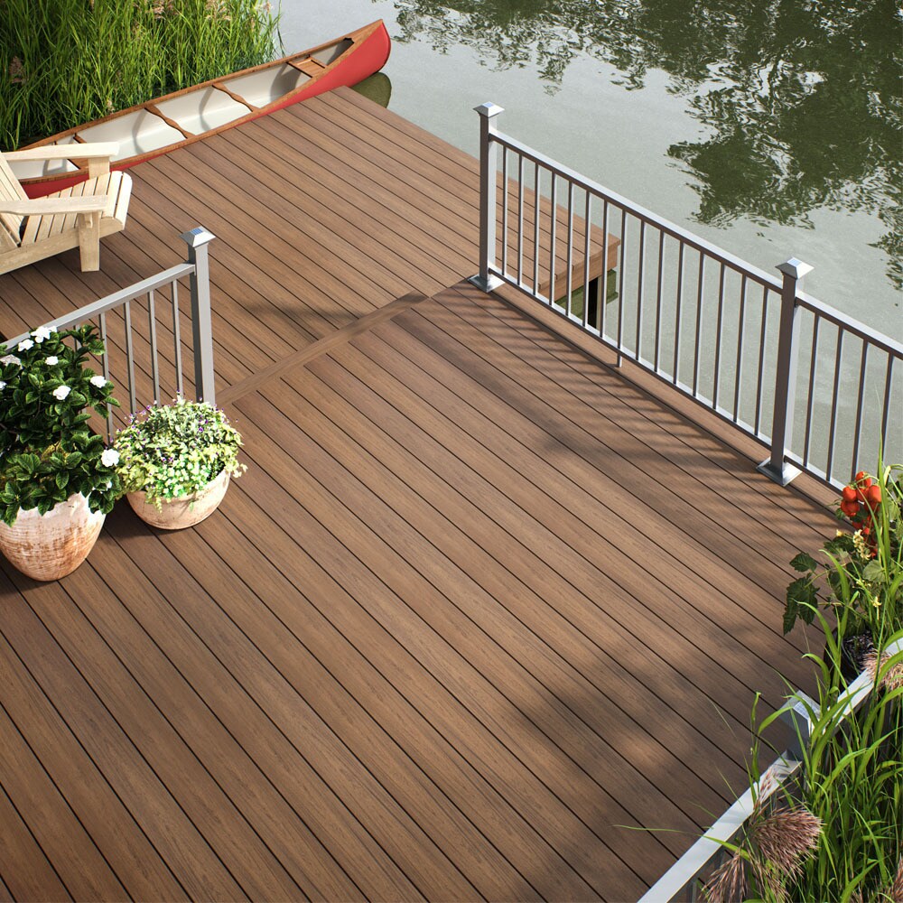 Deckorators Vault 1 In X 6 In X 20 Ft Mesquite Grooved Composite Deck   10514559 