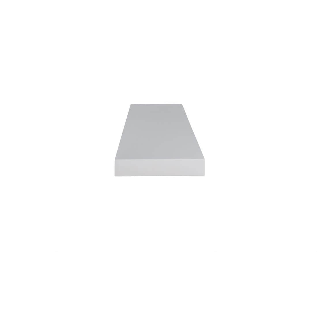 HomeRoots 4000400828 74.81-Inches L x 10.24-Inches D x 1.97-Inches H White Wood Rectangular Floating shelf