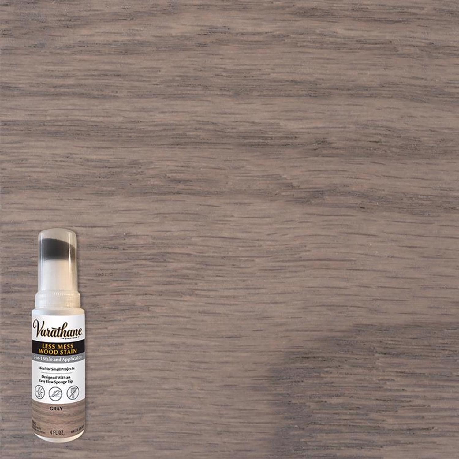 Varathane  Less Mess Gray Water Based Linseed Oil Emulsion Wood Stain 4 oz
