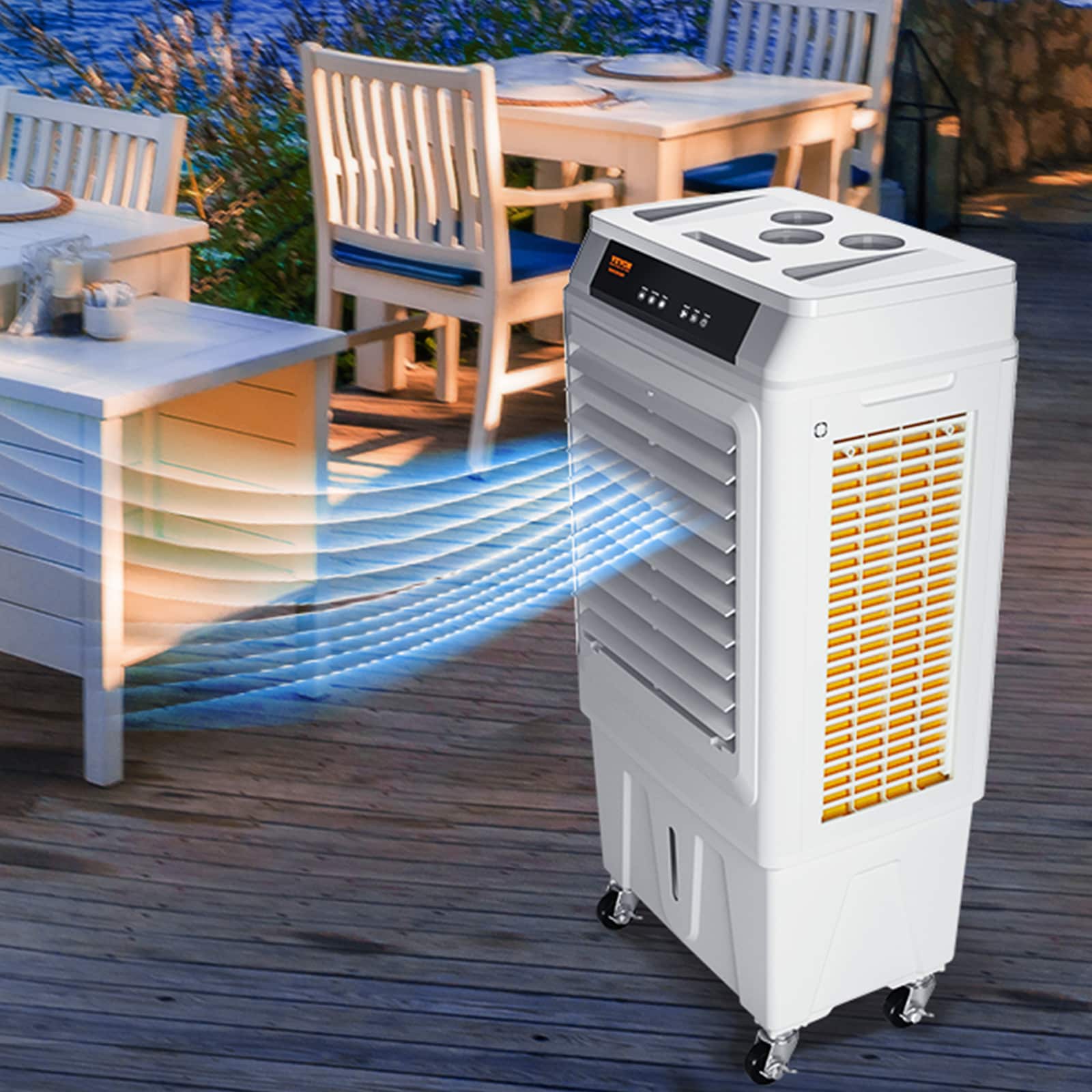VEVOR 3100-CFM 3-Speed Indoor/Outdoor Portable Evaporative Cooler for  950-sq ft (Motor Included)