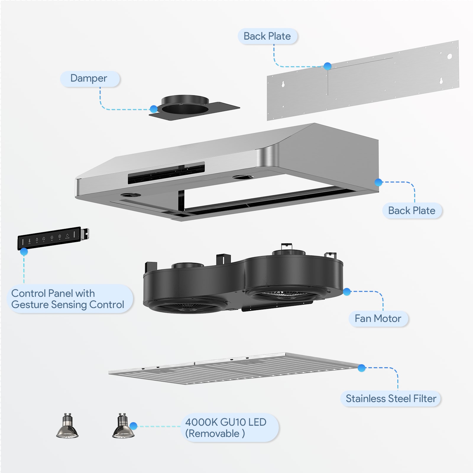VIKIO VIKC0136S Undercabinet-Range-Hoods - View #11