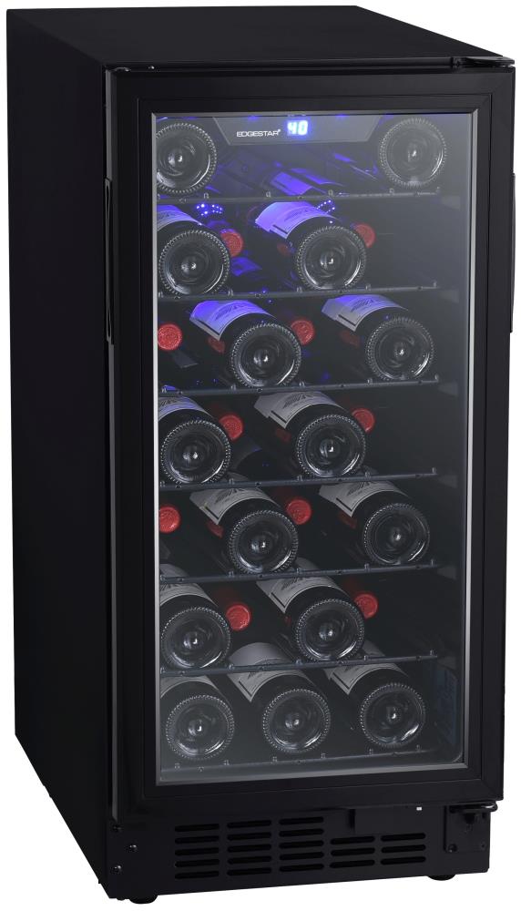 Edgestar 30 Bottle Capacity Black Built In Freestanding Wine Chiller In The Wine Coolers Department At Lowes Com