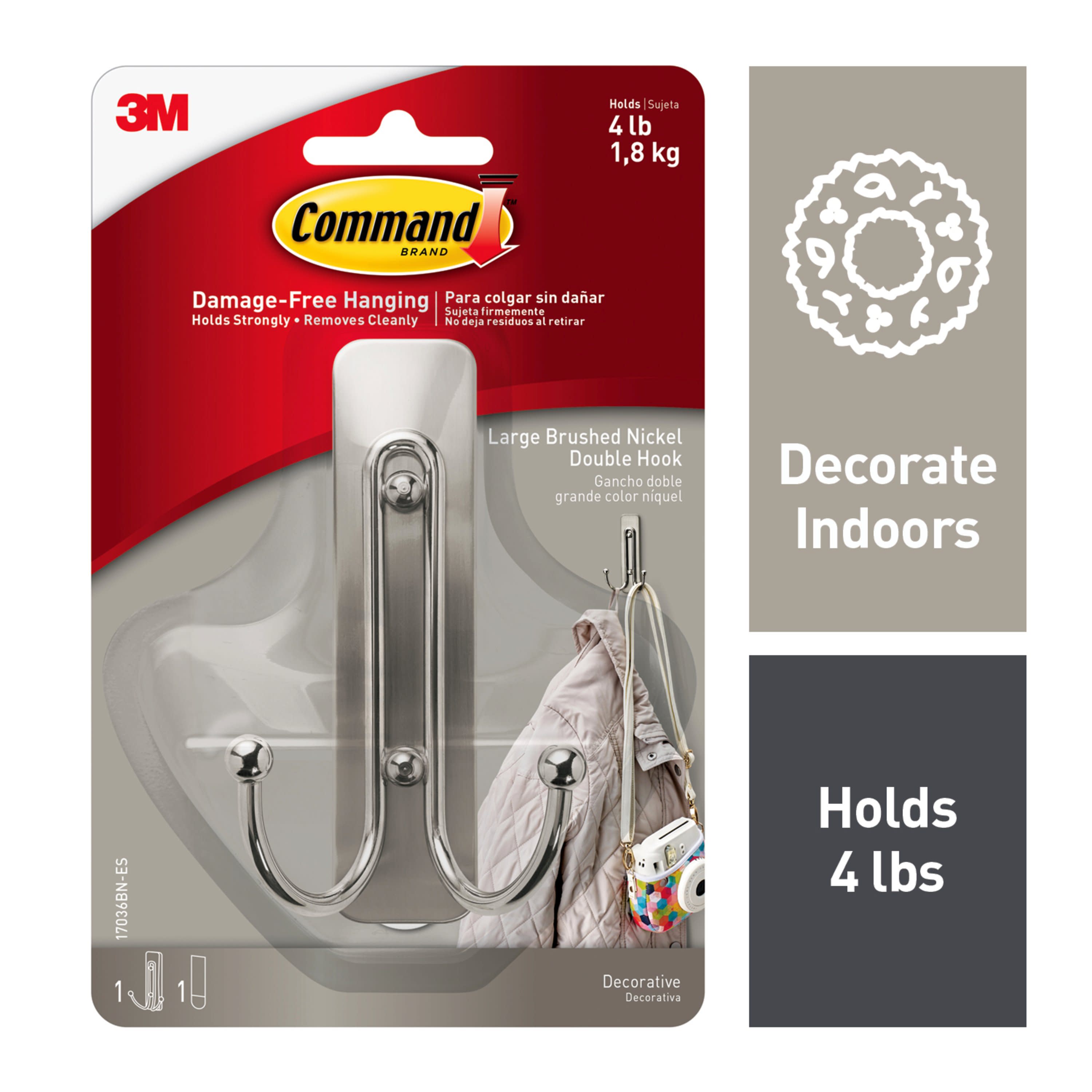 Command Medium 3-Pack White Adhesive Wire Hook (3 lbs. Capacity) in the  Utility Hooks & Racks department at