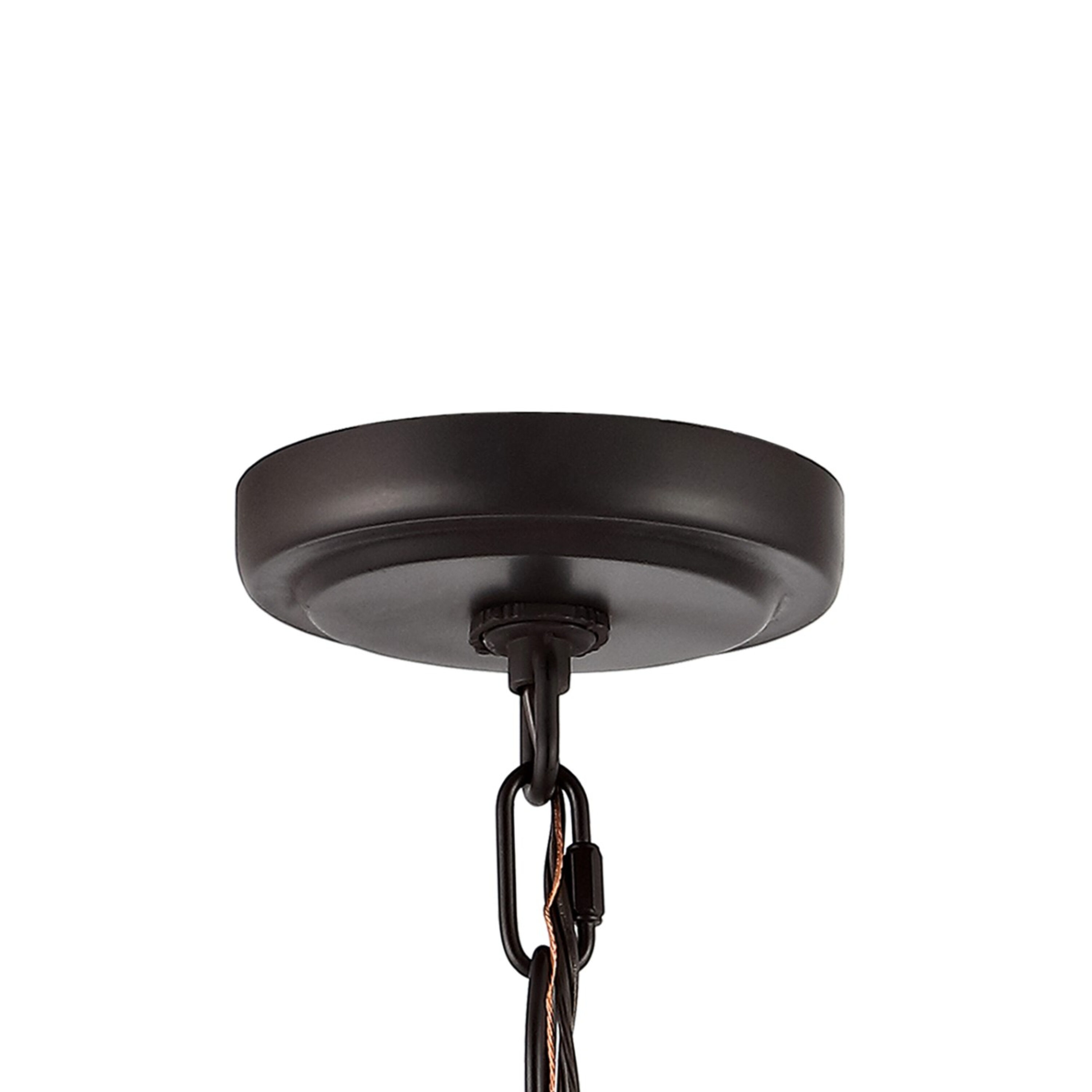 Adoria 12" Oil-Rubbed Bronze Bohemian LED Pendant with Crystal Accents