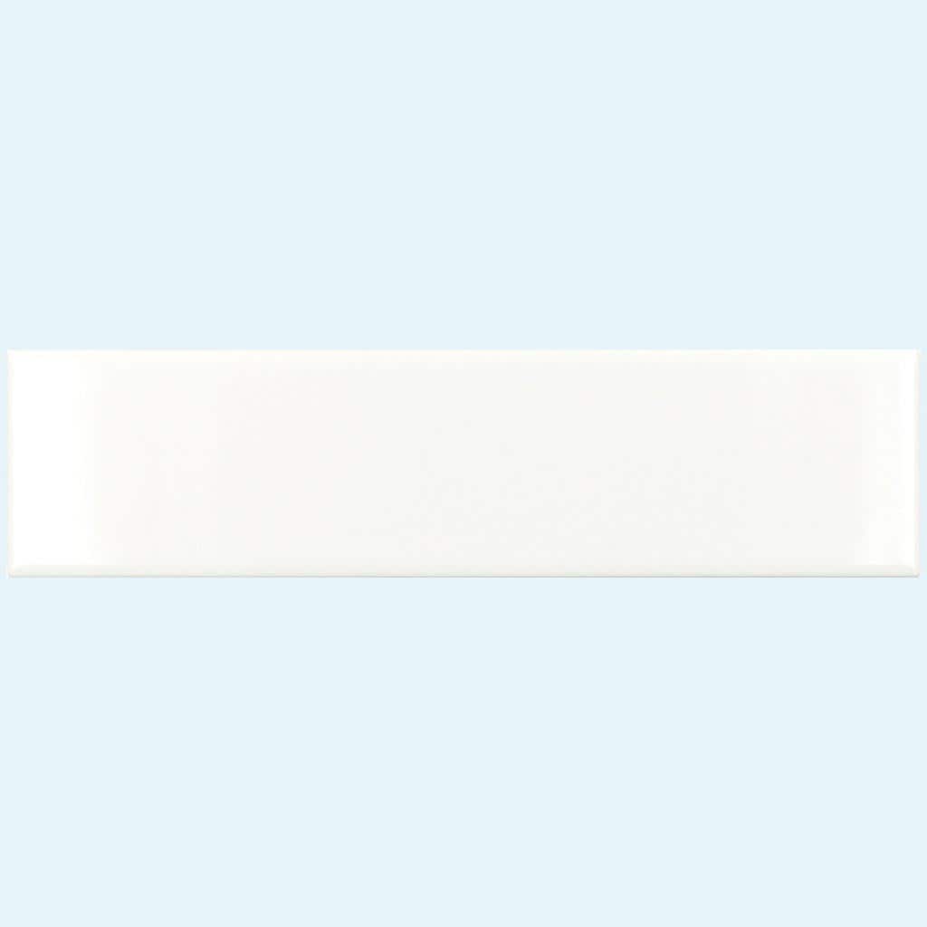 Apollo Tile RID88WHTGLA Arte White 2-in x 8-in Glossy Ceramic Brick Look Floor and Wall Tile (5.38-sq. ft/ Carton)
