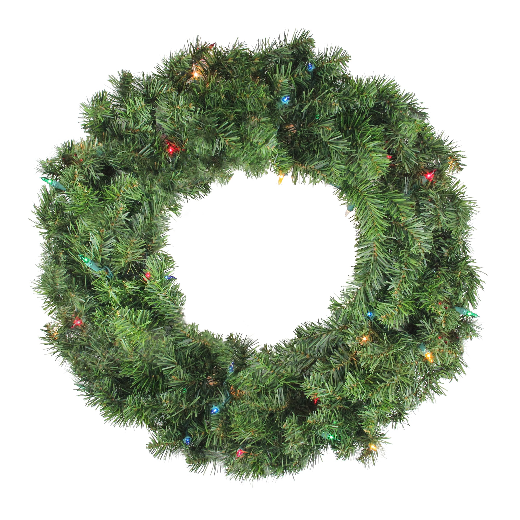 Northlight 32913209 24-in Pre-lit Indoor Green Pine Artificial Christmas Wreath