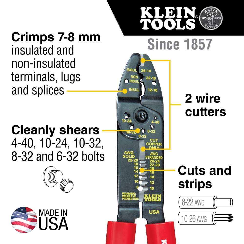 Klein Tools 1001 Wire-Strippers-Crimpers-Cutters - View #2