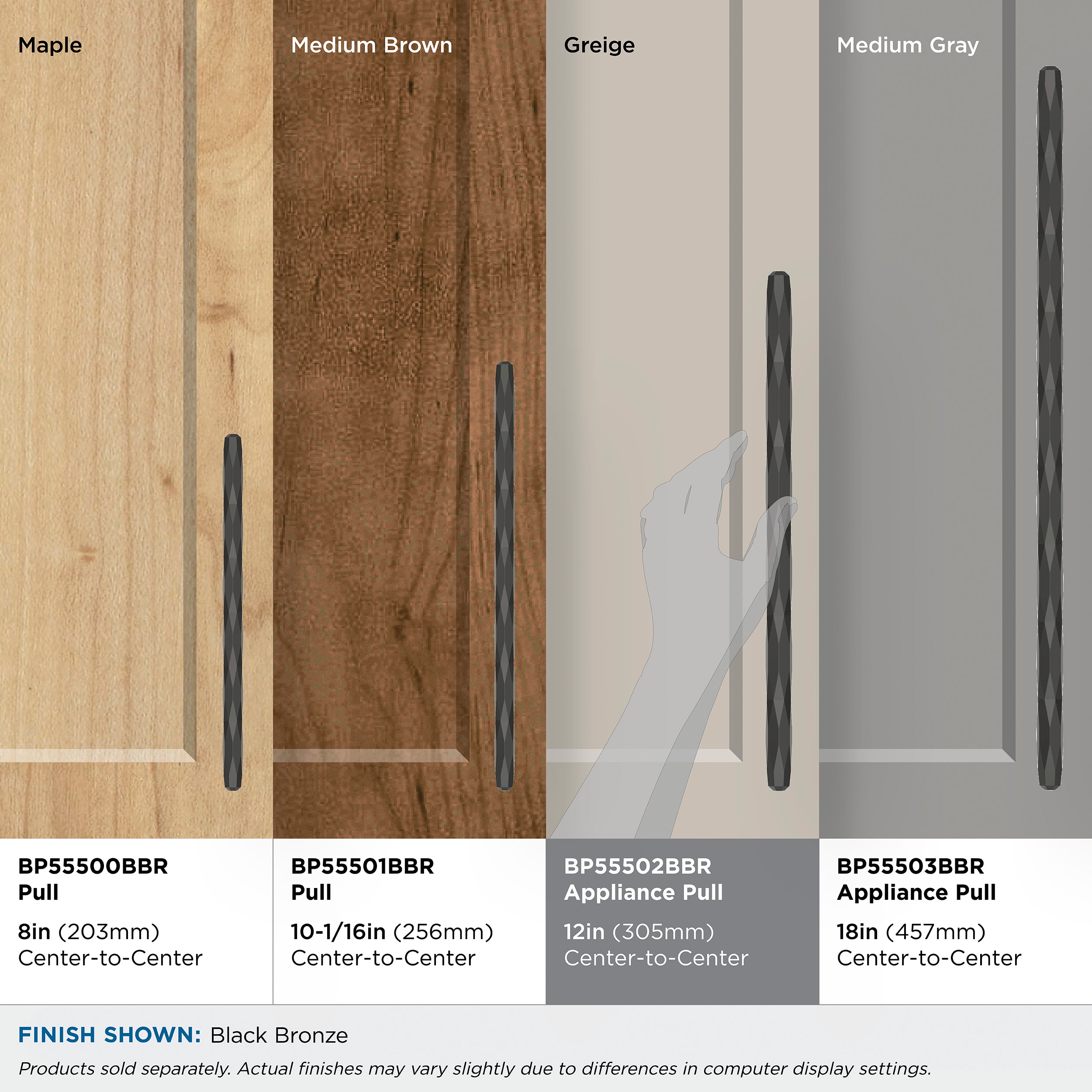 Amerock BP55502BBR Cabinet-Pulls - View #7