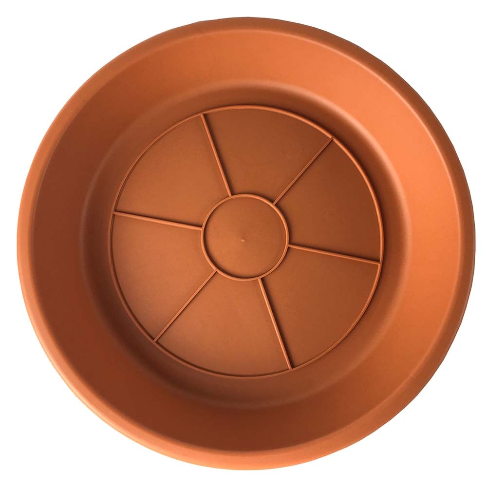 Style Selections SA0824CY 8-Inches Clay Plastic Plant Saucer