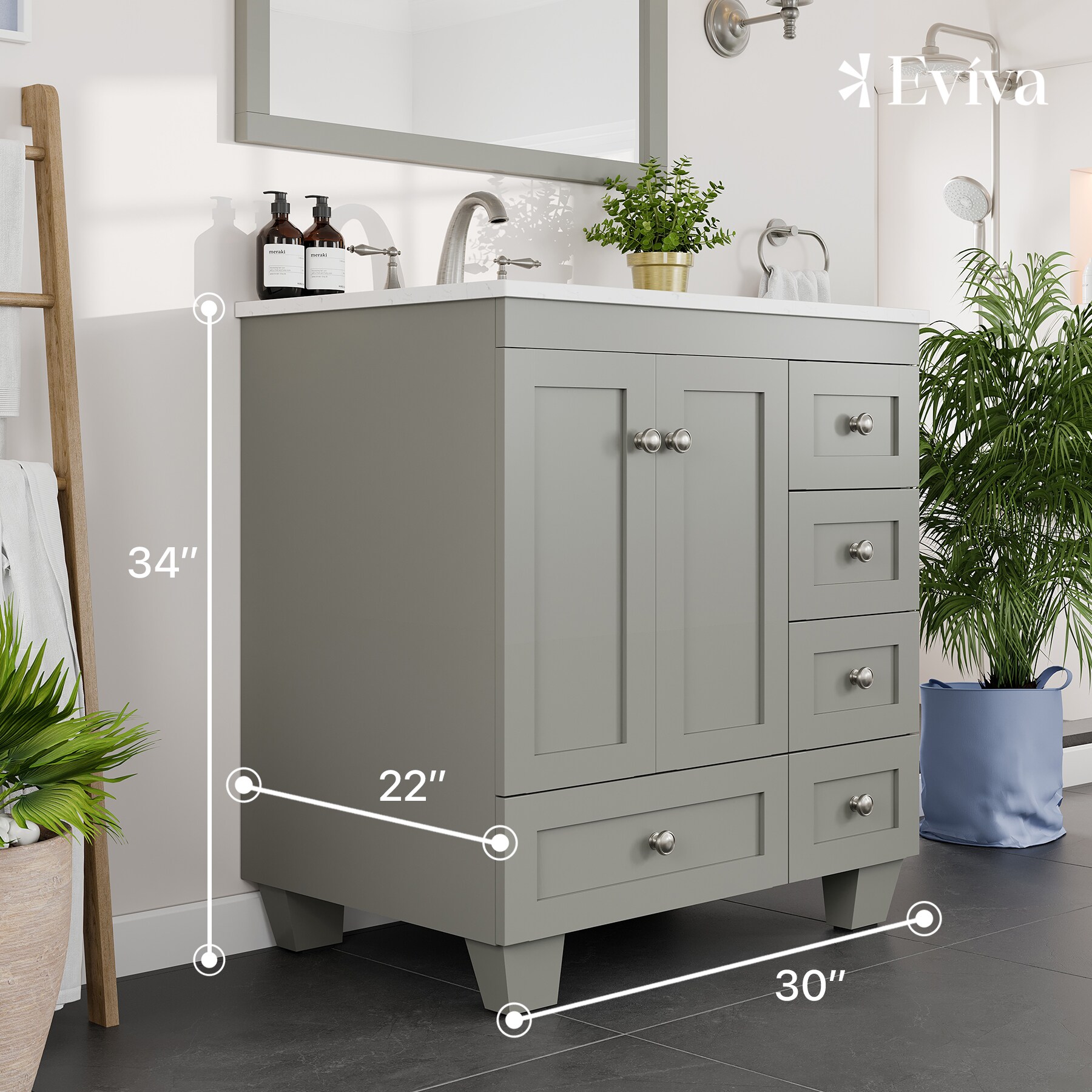 Eviva EVVN69-30GR-Q Bath-Vanity-Combo - View #2