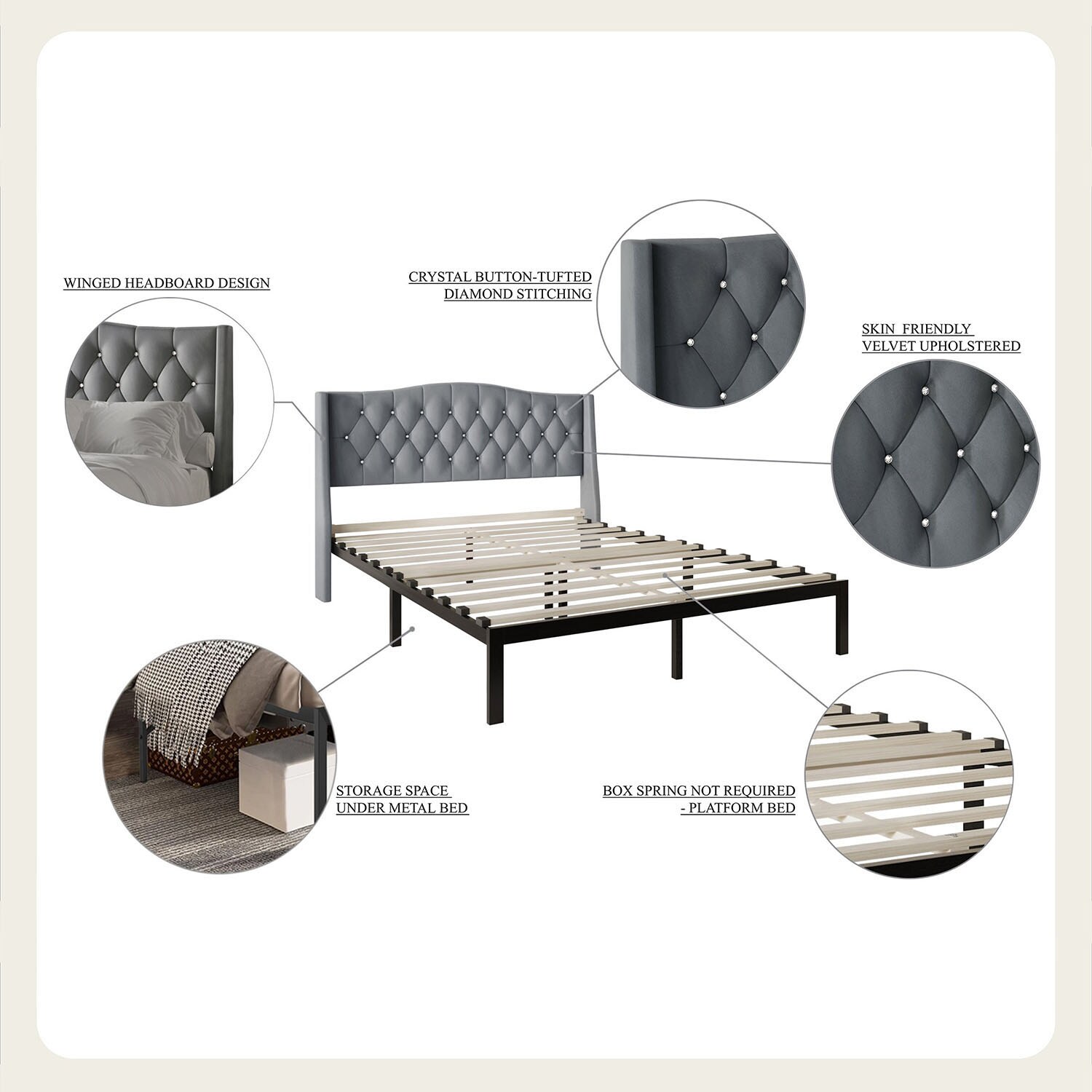 ChaletPosh C8360QPL-LGY-VV beds - View #10