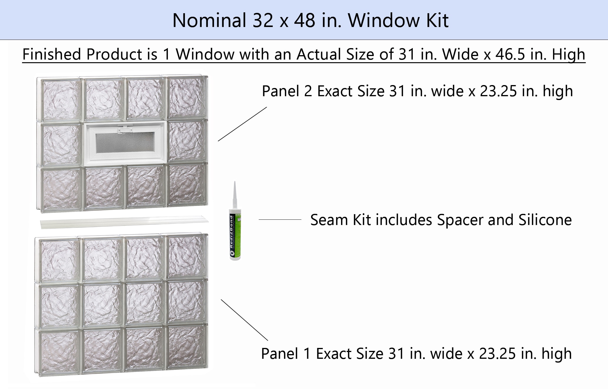 REDI2SET V3248IS Glass-Block-Windows - View #2