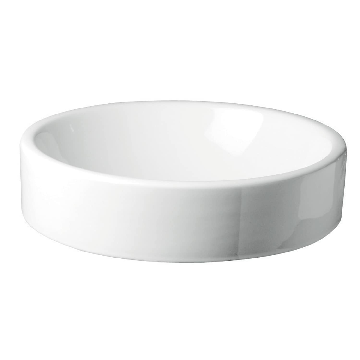 DECOLAV 1426-CWH Classically Redefined Ceramic White Drop-In or Undermount Round Bathroom Sink (17.5-in x 17.5-in)
