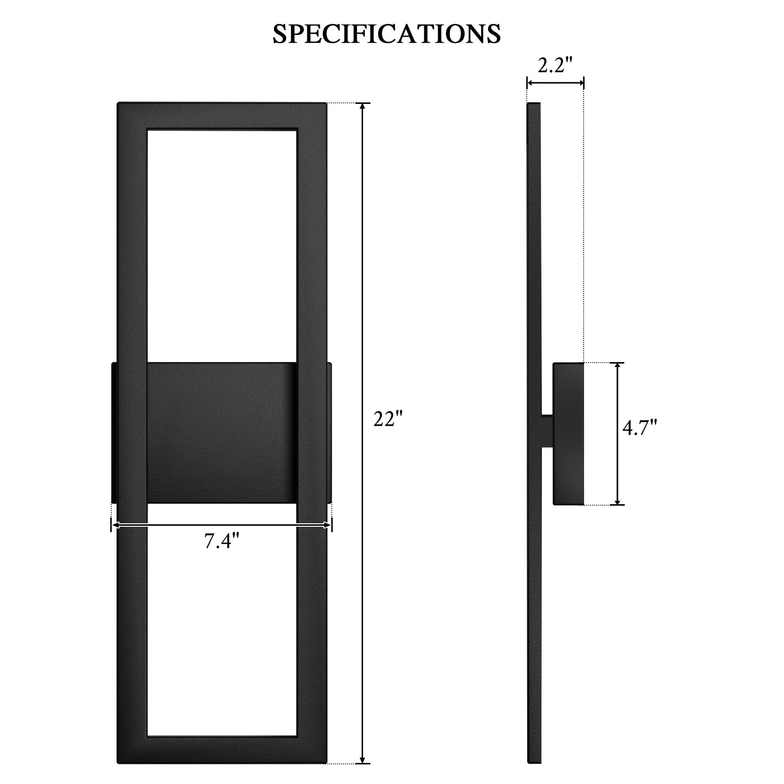 LamQee 06FTL0272BBK Outdoor-Wall-Lighting - View #5