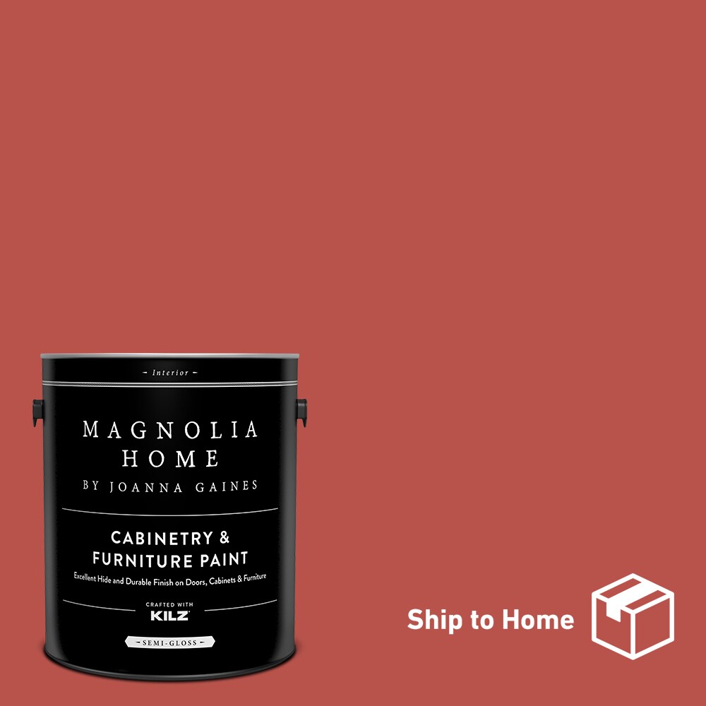 Magnolia Home Magnolia Home by Joanna Gaines Cabinetry and Furniture Paint Satin Vine Ripened Tomato Cabinet and Furniture Paint Enamel (1-Gallon) -  15283601