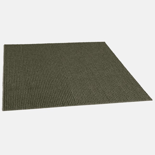Vanguard 15-Pack 24-in Olive Pattern Peel-and-Stick Carpet Tile Vanguard 15-Pack 24-in Olive Pattern Peel-and-Stick Carpet Tile