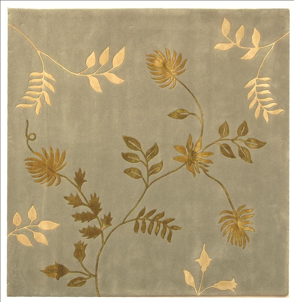 Safavieh SOH313A-8SQ Soho Fernesh 8 x 8 (ft) Tufted Wool Light Blue Square Indoor Floral/Botanical Area rug