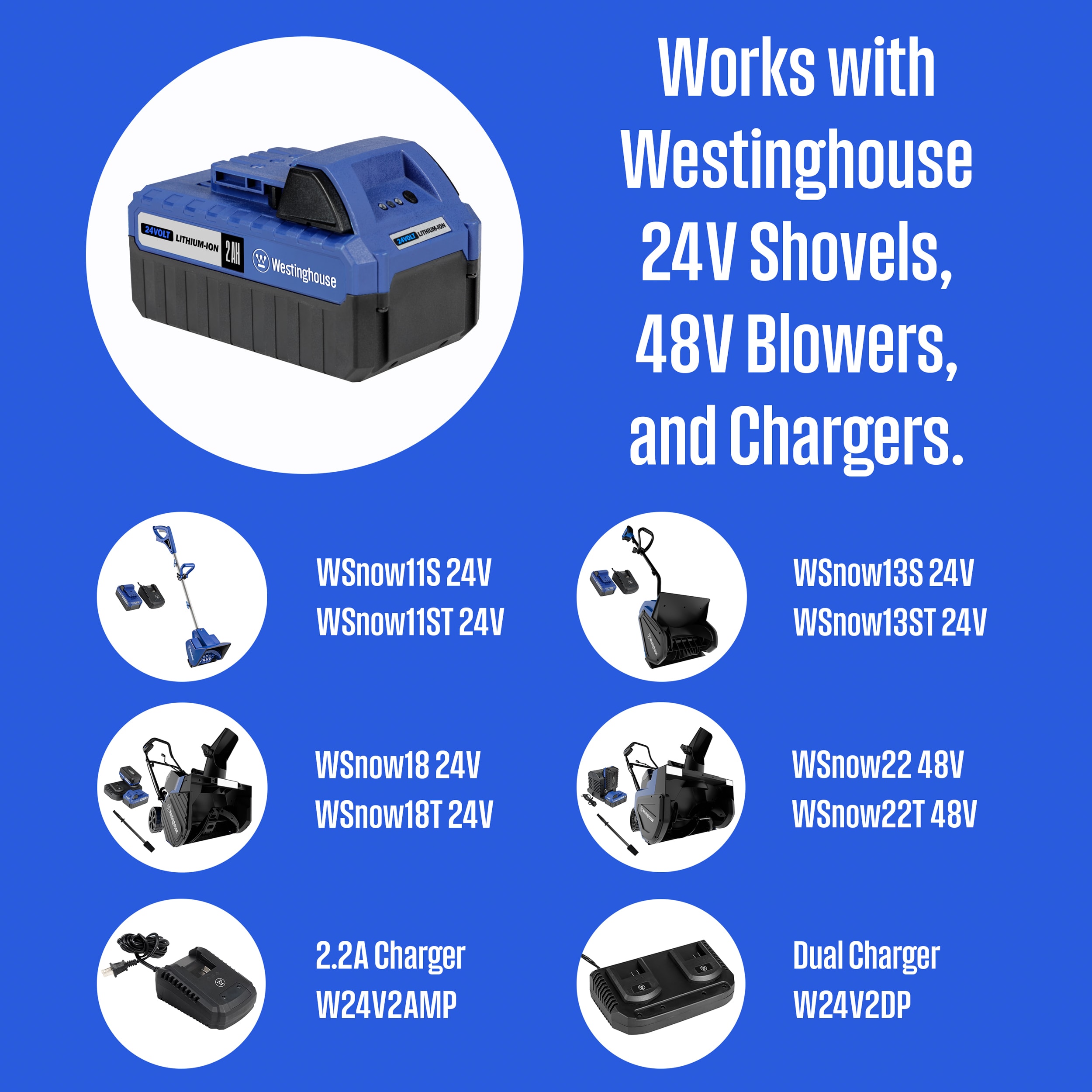 Westinghouse W24V2AH Cordless-Ope-Batteries - View #3