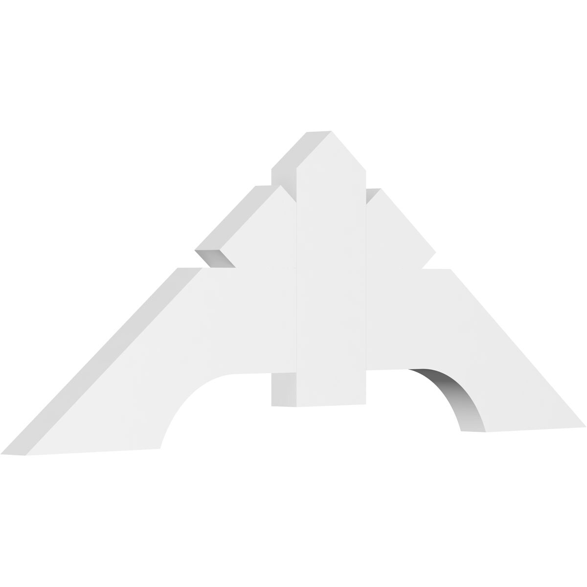 Ekena Millwork GBP048X18X0206VAN00 Vanguard White PVC Gable bracket