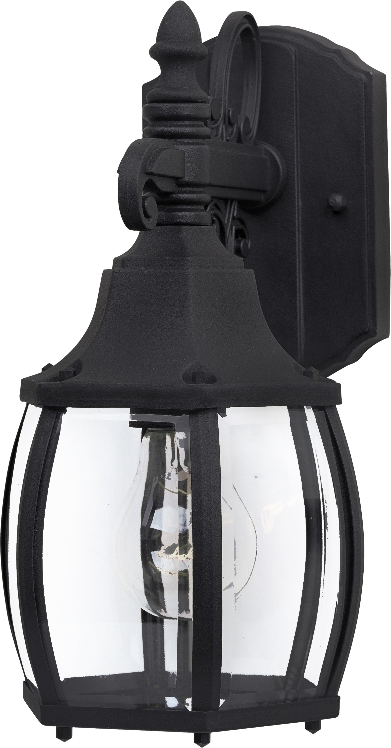 Maxim Lighting 1031BK Crown Hill 1 -Light 11.75-in H Matte Black Hardwired Outdoor Wall Light