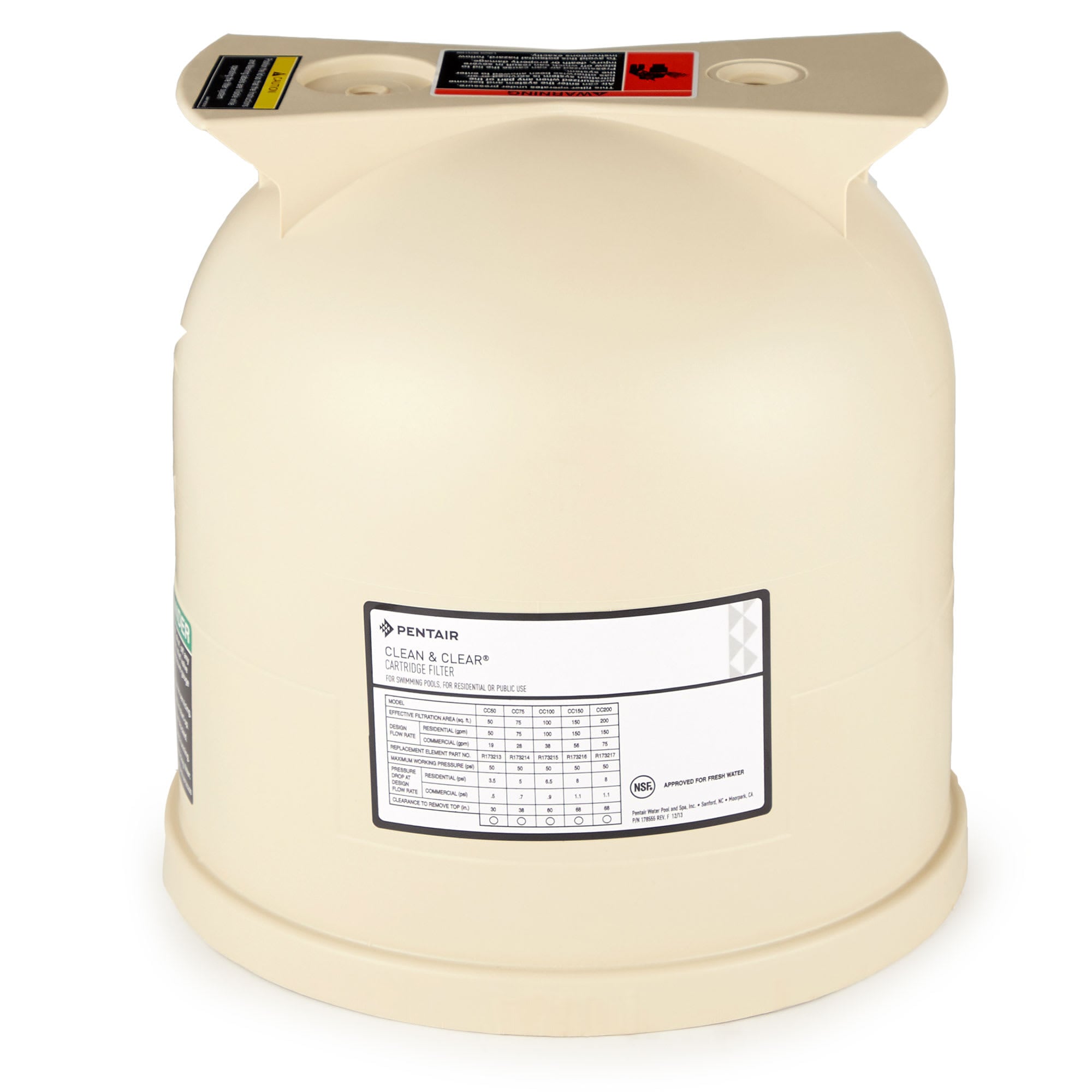 Pentair 57806 178561 Almond Lid Assembly Replacement Pool and Spa Filter 12 Inch