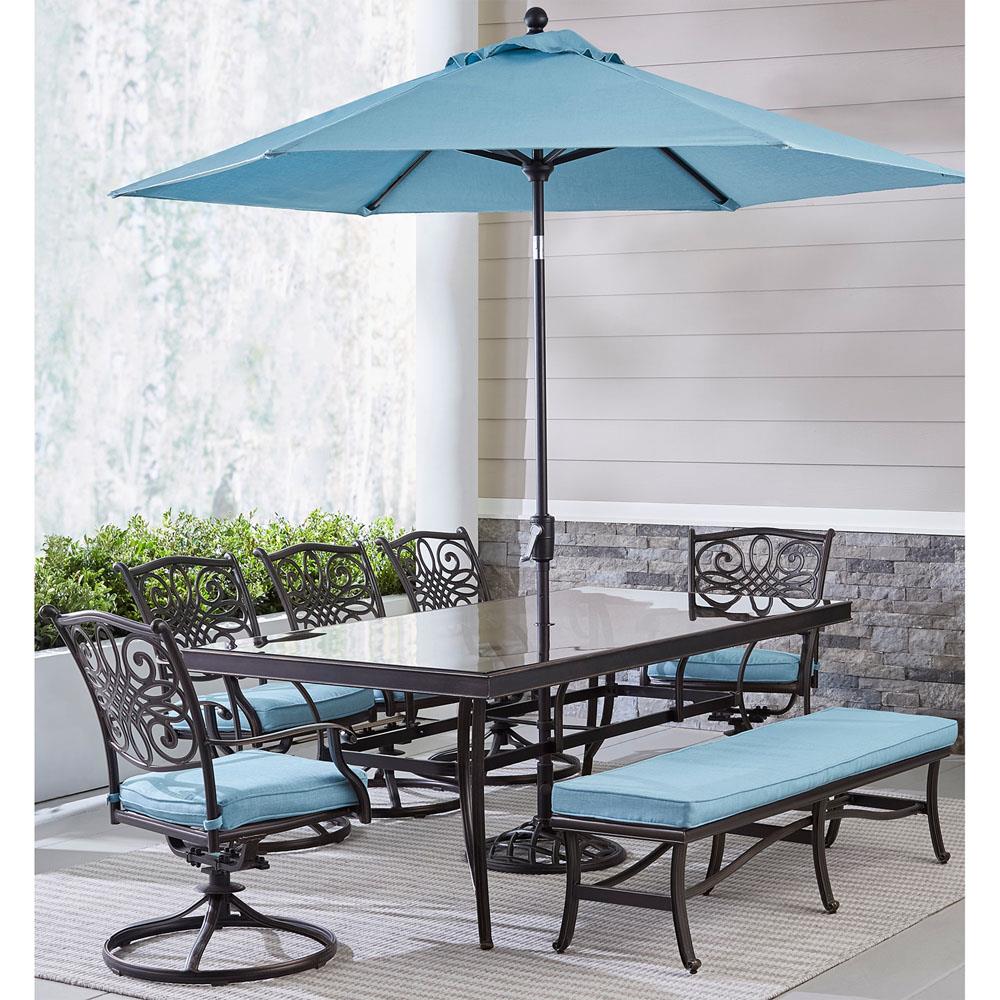 Hanover TRADDN7PCSW5GBN-SU-B Patio-Dining-Sets - View #12