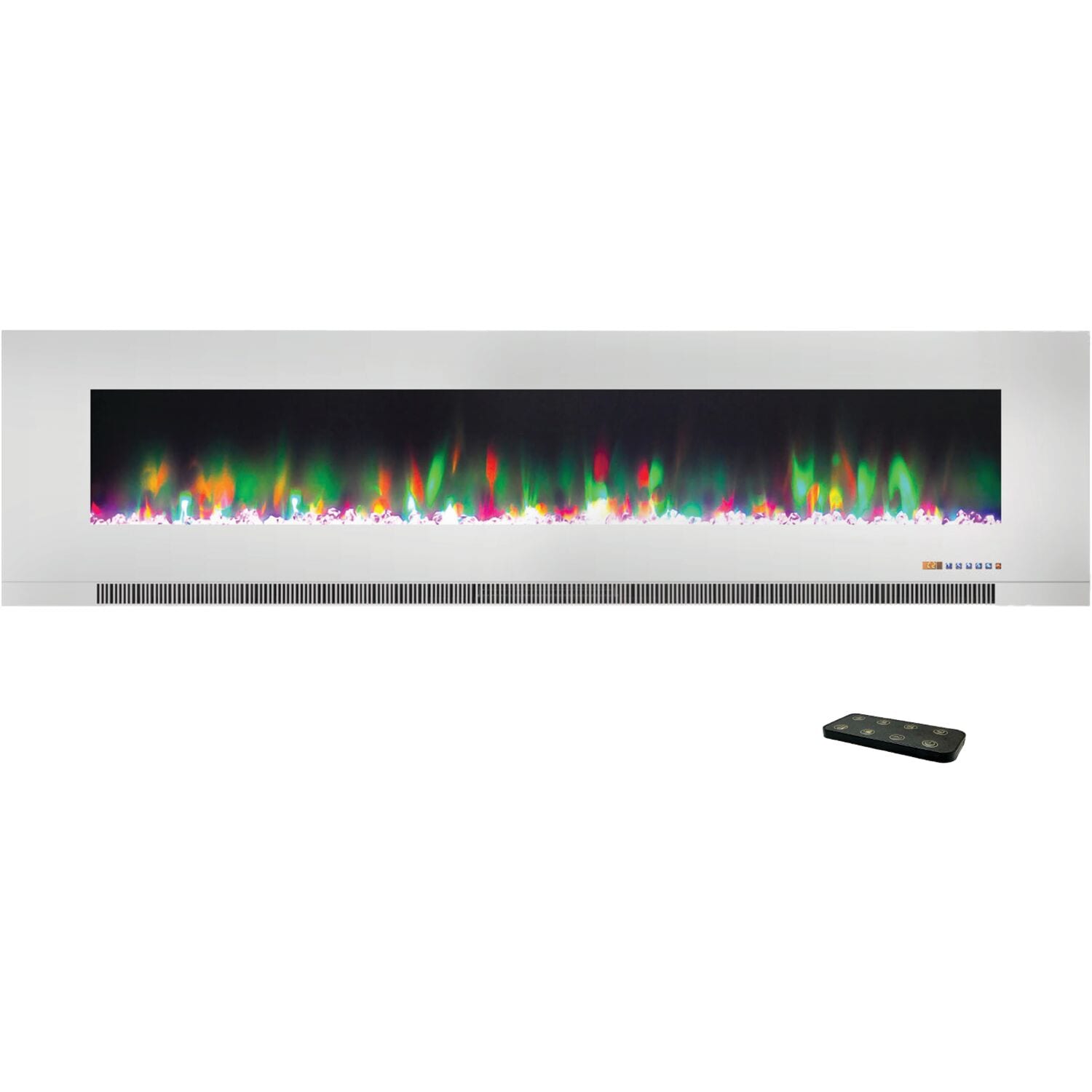 Cambridge CAM78WMEF-1WHT 78-Inches W White Wall mount Fan-forced Wall-mount Electric Fireplace with Remote Control Included