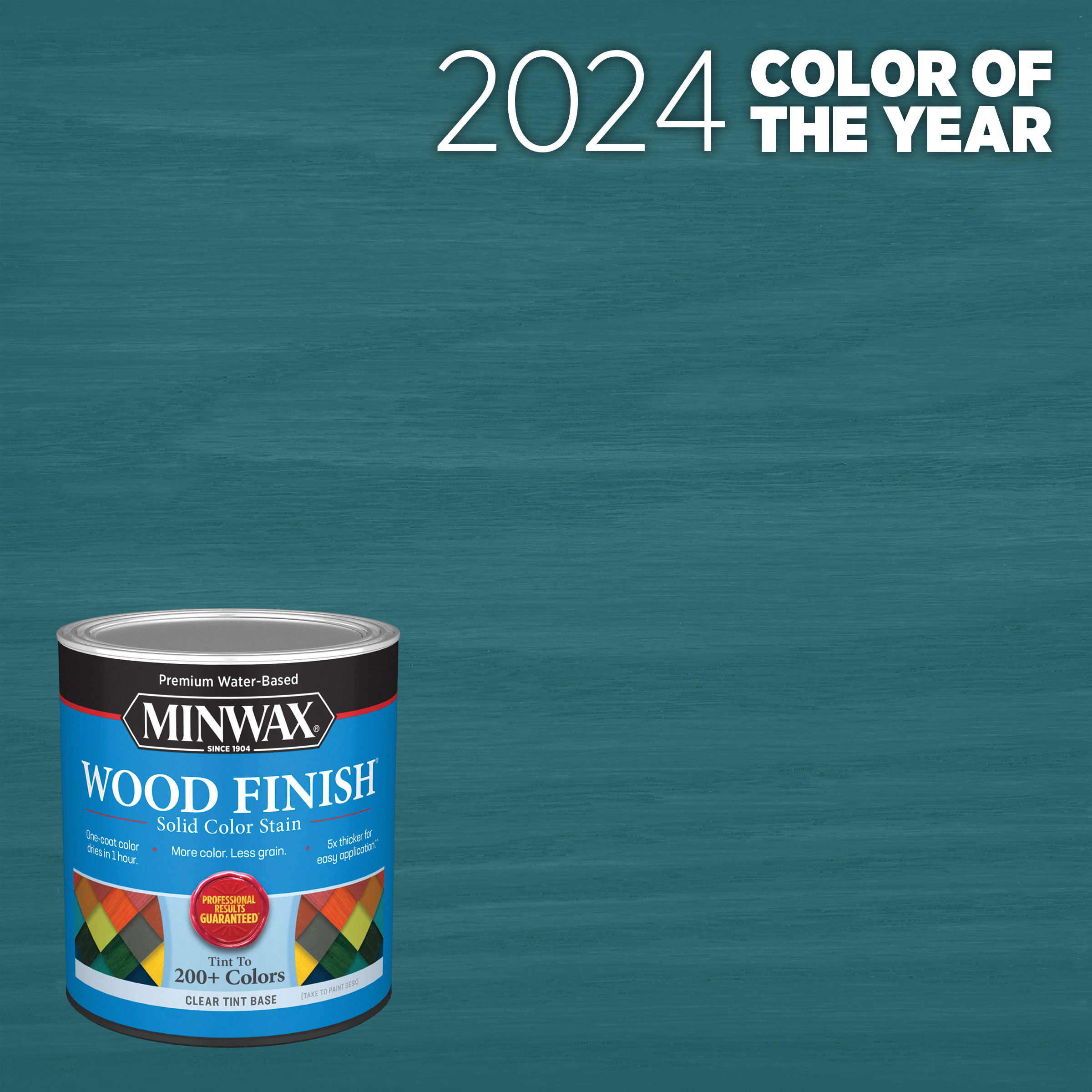 Minwax Wood Finish Water-based 2024 Color Of The Year Bay Blue MW1049 Solid  Interior Stain (1-quart) in the Interior Stains department at Lowes.com
