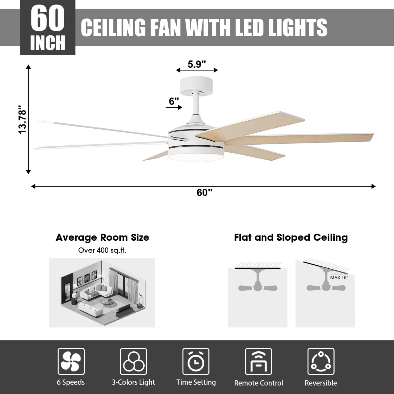 VACZON VZA01A113WH Ceiling-Fans - View #8