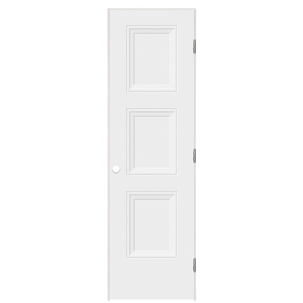 Masonite Livingston 24-in X 80-in 3-panel Square Solid Core Primed ...