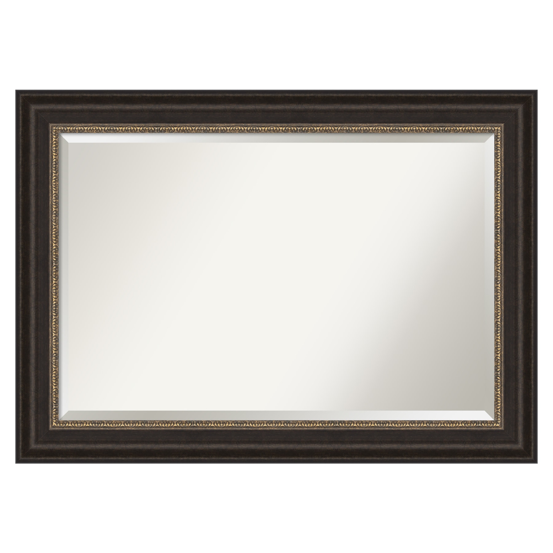 Impact Bronze 42"x30" Rectangular Wall Mirror with Gold Highlights