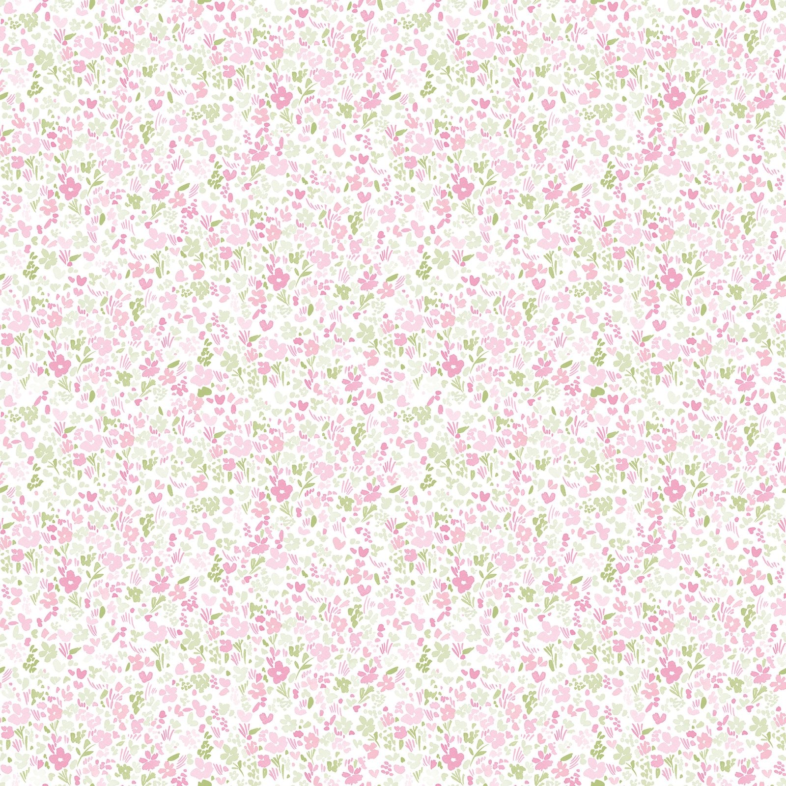 Galerie - Small Prints Mini Mod Floral Pink Wallpaper G56669