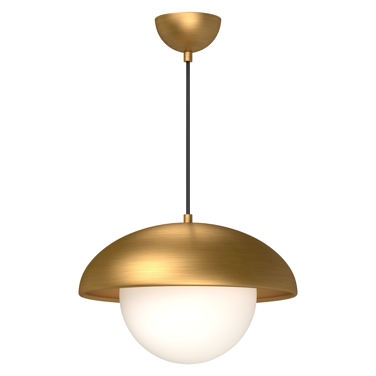 Kuzco Lighting PD522016AGOP Rubio Aged Gold/Opal Matte Glass Modern/contemporary Dome Medium Hanging Pendant light