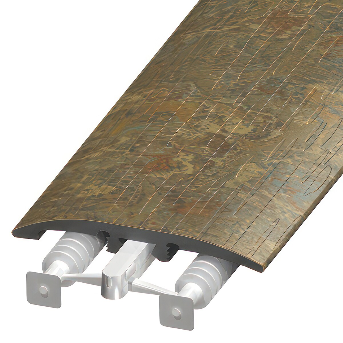 Versatrim SLT-116540 P32 Marmoleum Click Seal Marmoleum Click Seal color Cork Tree Prefinished 0.25-in T x 2-in W x 94-in L PVC 3-in-1 T-moulding/Reducer/Endcap