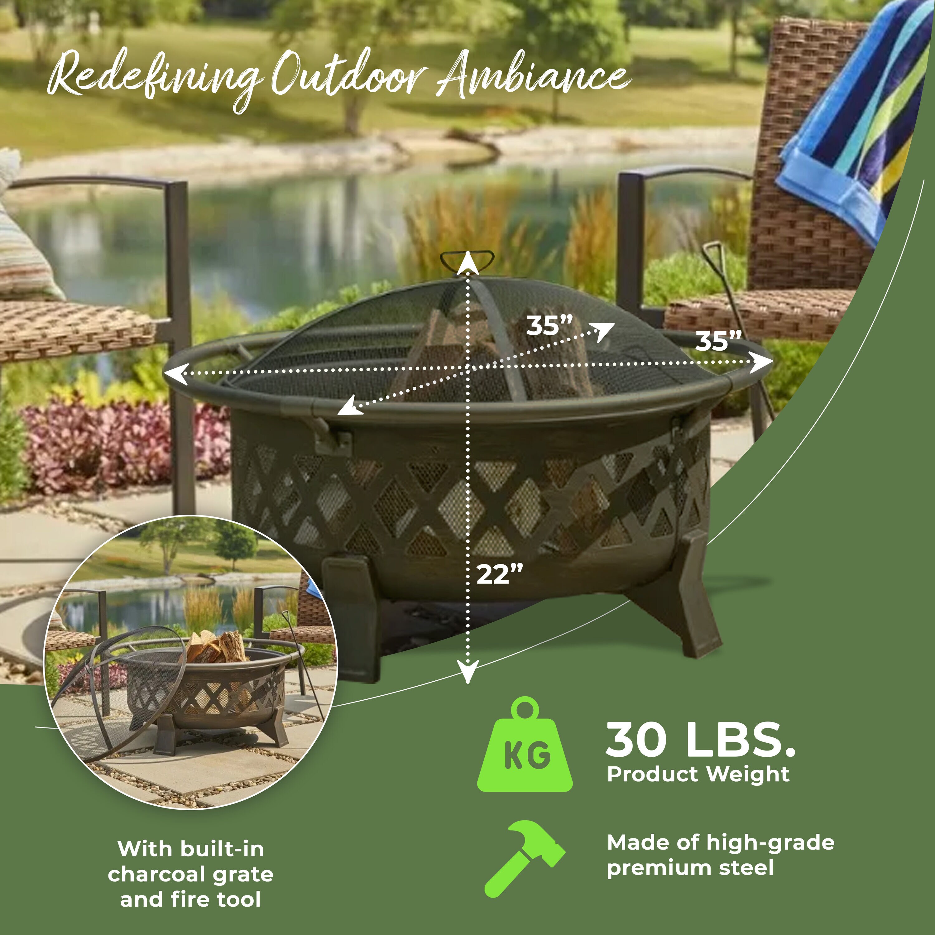 Four Seasons Courtyard 395498 Outdoor-Woodburning-Firepits - View #2