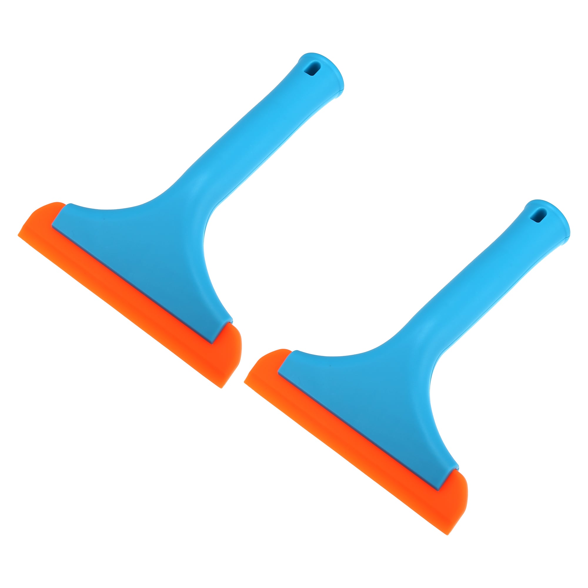 Unique Bargains 2pcs Universal Window Mirror Car Windshield Squeegee - Car Water Blade Water Wiper Shower Squeegee - Silicone Blue #S25122900UX2641