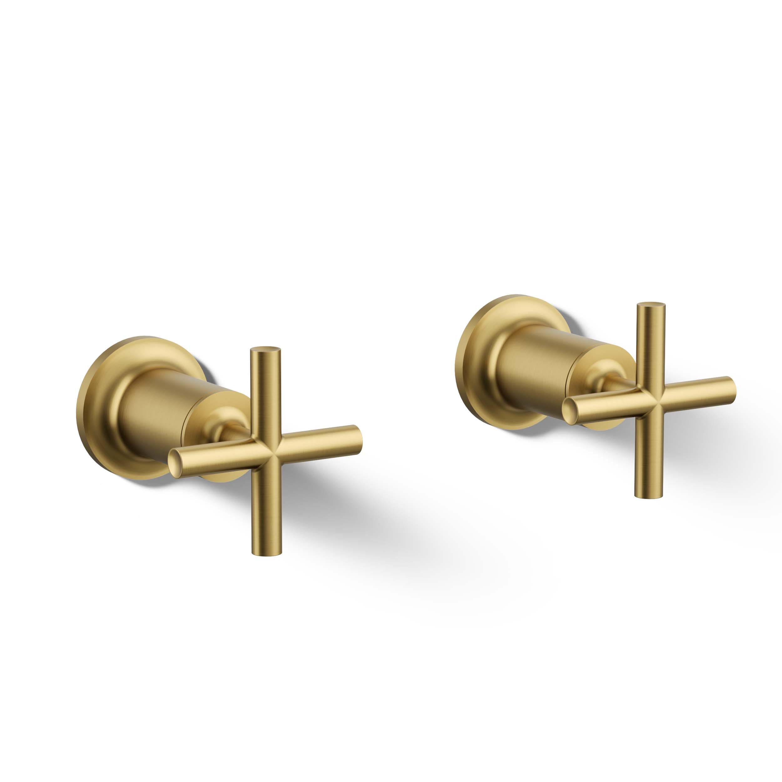 KOHLER K-T14429-3-2MB Vibrant Brushed Moderne Brass 2 -Handle Cross Bathtub Faucet Handle