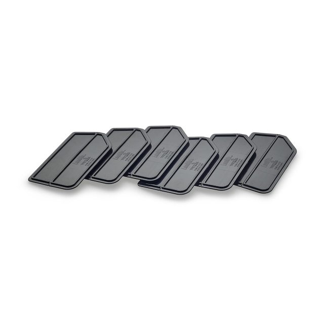 Triton Products 4-7/8 In. L x 2-5/8 In. W x 1/8 In. H ABS Plastic Black Bin  Dividers for 3-210 Bins, 6 Pack in the Storage Bins & Baskets department at