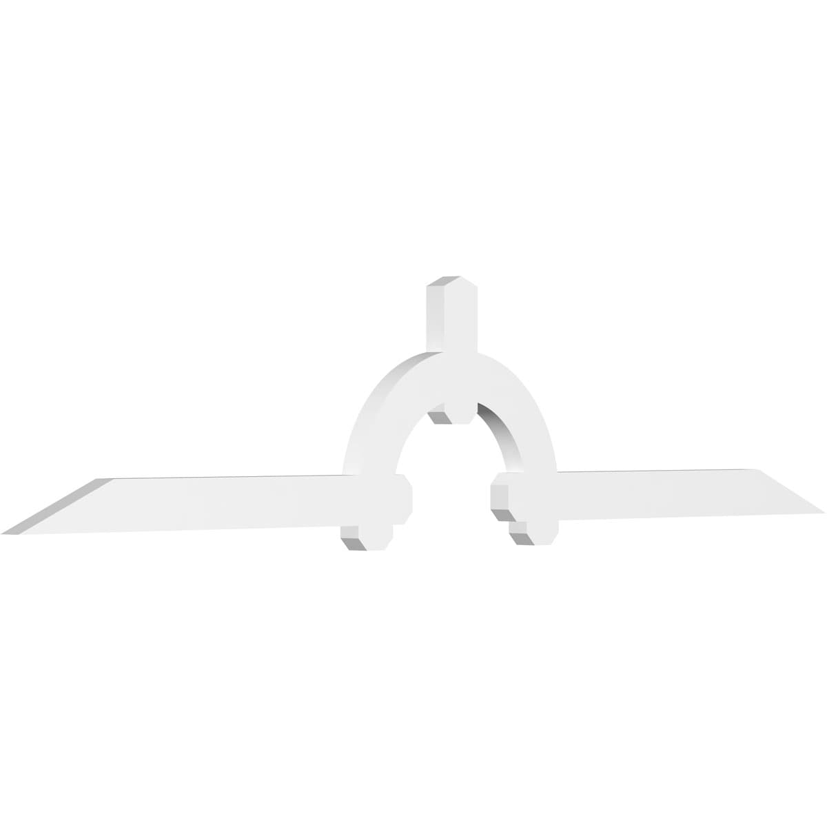 Ekena Millwork GBP096X20X0204ERI00 Ericson White PVC Gable bracket