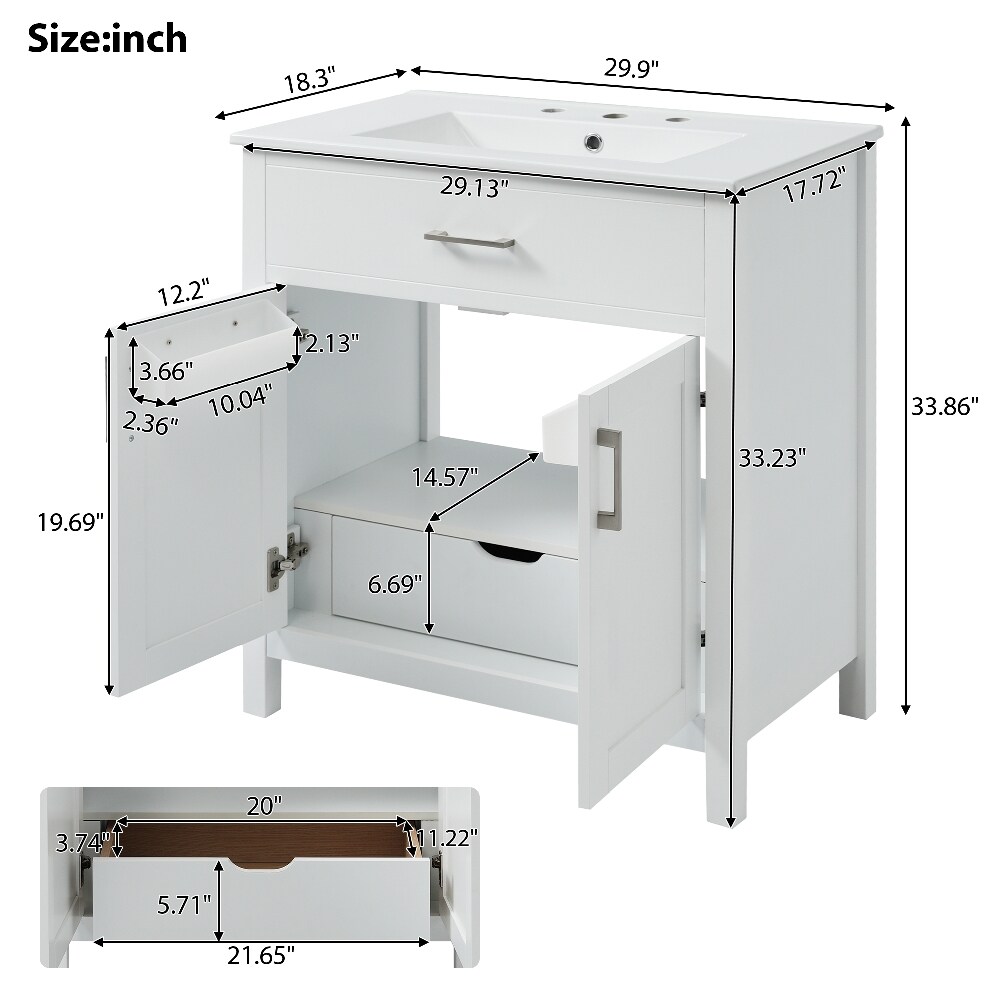 BEARSOLIM DJYC-WF530809AAK Bath-Vanity-Combo - View #3
