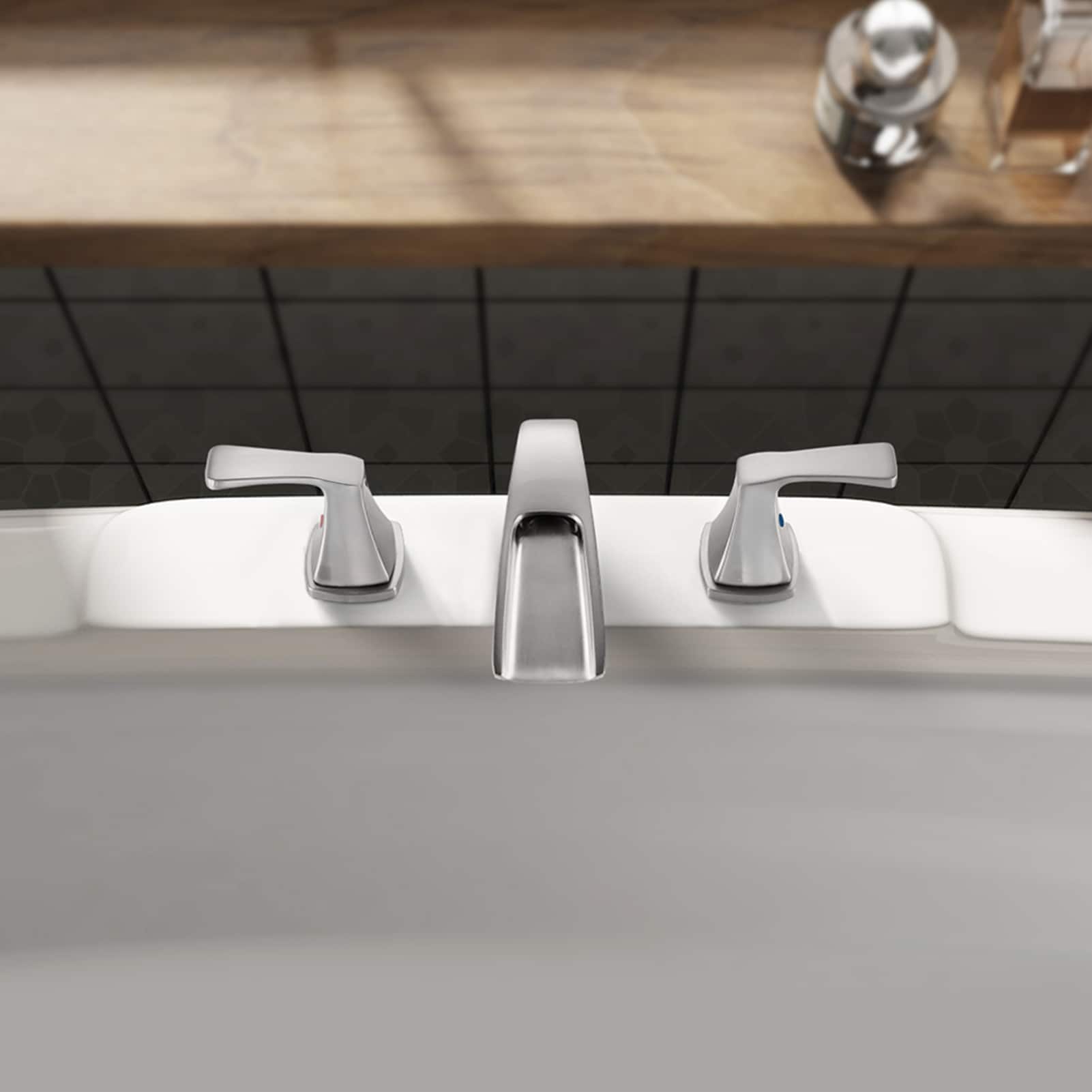 Doris Brushed Nickel 2-Handle Waterfall Roman Tub Faucet